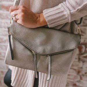 NWT Silver Crossbody Bag